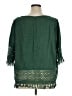 Shein Curve 100% Polyester Green 3/4 Sleeve Blouse Size 14 Plus (1) - photo 2