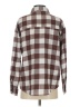 No Comment Checkered-gingham Brown Long Sleeve Blouse Size S - photo 2