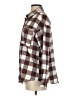 No Comment Checkered-gingham Brown Long Sleeve Blouse Size S - photo 5