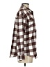 No Comment Checkered-gingham Brown Long Sleeve Blouse Size S - photo 4