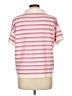 Assorted Brands Stripes Pink Short Sleeve Blouse Size L - photo 2