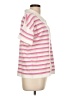 Assorted Brands Stripes Pink Short Sleeve Blouse Size L - photo 4