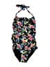 Unbranded Floral Black One Piece Swimsuit Size L - photo 1