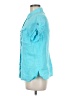 Worth New York 100% Linen Teal Short Sleeve Blouse Size 8 - photo 5
