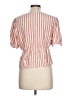 Madewell 100% Viscose Stripes Yellow Orange Short Sleeve Blouse Size L - photo 2