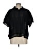 LOGO Black Short Sleeve Blouse Size L - photo 1