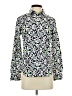 Talbots 100% Cotton Paisley Green Long Sleeve Blouse Size 2 - photo 1