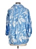 Magaschoni 100% Linen Tropical Blue 3/4 Sleeve Blouse Size L - photo 2