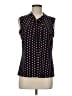 Tommy Hilfiger Polka Dots Blue Black Sleeveless Blouse Size M - photo 1