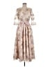 BHLDN 100% Polyester Tan Cocktail Dress Size 8 - photo 1