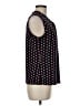 Tommy Hilfiger Polka Dots Blue Black Sleeveless Blouse Size M - photo 4