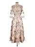 BHLDN 100% Polyester Tan Cocktail Dress Size 8 - photo 2