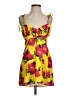 Kourt 100% Polyester Tropical Yellow Cocktail Dress Size S - photo 1