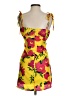 Kourt 100% Polyester Tropical Yellow Cocktail Dress Size S - photo 2