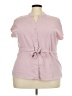 Assorted Brands 100% Polyester Pink Short Sleeve Blouse Size XXL - photo 1