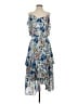 Parker 100% Polyester Floral Blue Casual Dress Size S - photo 1