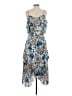 Parker 100% Polyester Floral Blue Casual Dress Size S - photo 2