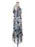 Parker 100% Polyester Floral Blue Casual Dress Size S - photo 4