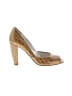 Enzo Angiolini Graphic Yellow Heels Size 4 1/2 - photo 1