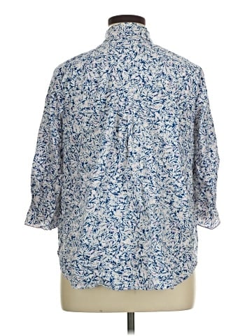 Foxcroft 3/4 Sleeve Button-Down Shirt (view 2)