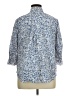 Foxcroft 100% Cotton Paisley Blue 3/4 Sleeve Button-Down Shirt Size 14 - photo 2