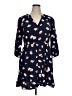 dip 100% Viscose Print Blue Casual Dress Size XL - photo 1