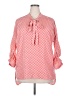 Live 4 Truth 100% Polyester Red 3/4 Sleeve Blouse Size 2X - photo 1