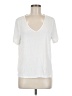 LUXE White Short Sleeve Top Size Med Petite - photo 1