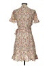 Vero Moda 100% Polyester Floral Tan Casual Dress Size S - photo 2