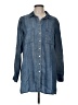 Side Stitch 100% Lyocell Blue Long Sleeve Button-Down Shirt Size M - photo 1