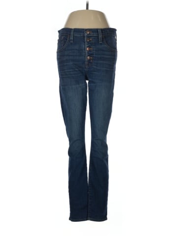 Madewell 9" Mid-Rise Skinny Jeans in Hayes Wash: Button-Front Edition (view 1)