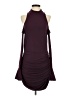 Bebe Solid Burgundy Cocktail Dress Size S - photo 1