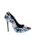 Assorted Brands Graphic Blue Heels Size 7 - photo 1