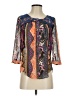 Vanessa Virginia 100% Polyester Orange 3/4 Sleeve Blouse Size 0 - photo 1