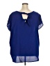 Torrid 100% Polyester Blue Short Sleeve T-Shirt Size 4X Plus (4) - photo 2