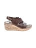 Korks 100% Leather Brown Wedges Size 11 - photo 1