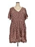 Torrid Print Brown Casual Dress Size 4X Plus (4) - photo 1