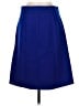 J.Crew 100% Wool Solid Blue Wool Skirt Size 8 - photo 2