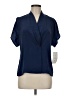 Notations 100% Polyester Blue Short Sleeve Blouse Size 6 - photo 1