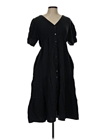 Madewell Lightspun Button-Front Tiered Midi Dress (view 1)