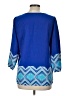 Miami 100% Polyester Blue 3/4 Sleeve Blouse Size L - photo 2