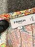 FRNCH 100% Viscose Paisley Orange Long Sleeve Blouse Size M - photo 7