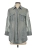 Theory Gray 3/4 Sleeve Button-Down Shirt Size S - photo 1
