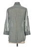 Theory Gray 3/4 Sleeve Button-Down Shirt Size S - photo 2