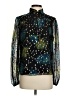 A.L.C. Stars Green Long Sleeve Silk Top Size 2 - photo 1