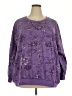 Woman Within Floral Purple Pullover Sweater Size 26 (2X) - photo 1