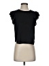 Sunday Best 100% Polyester Black Short Sleeve Top Size S - photo 1