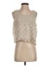 Aqua 100% Polyester Tan Sleeveless Top Size S - photo 1