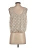 Aqua 100% Polyester Tan Sleeveless Top Size S - photo 2
