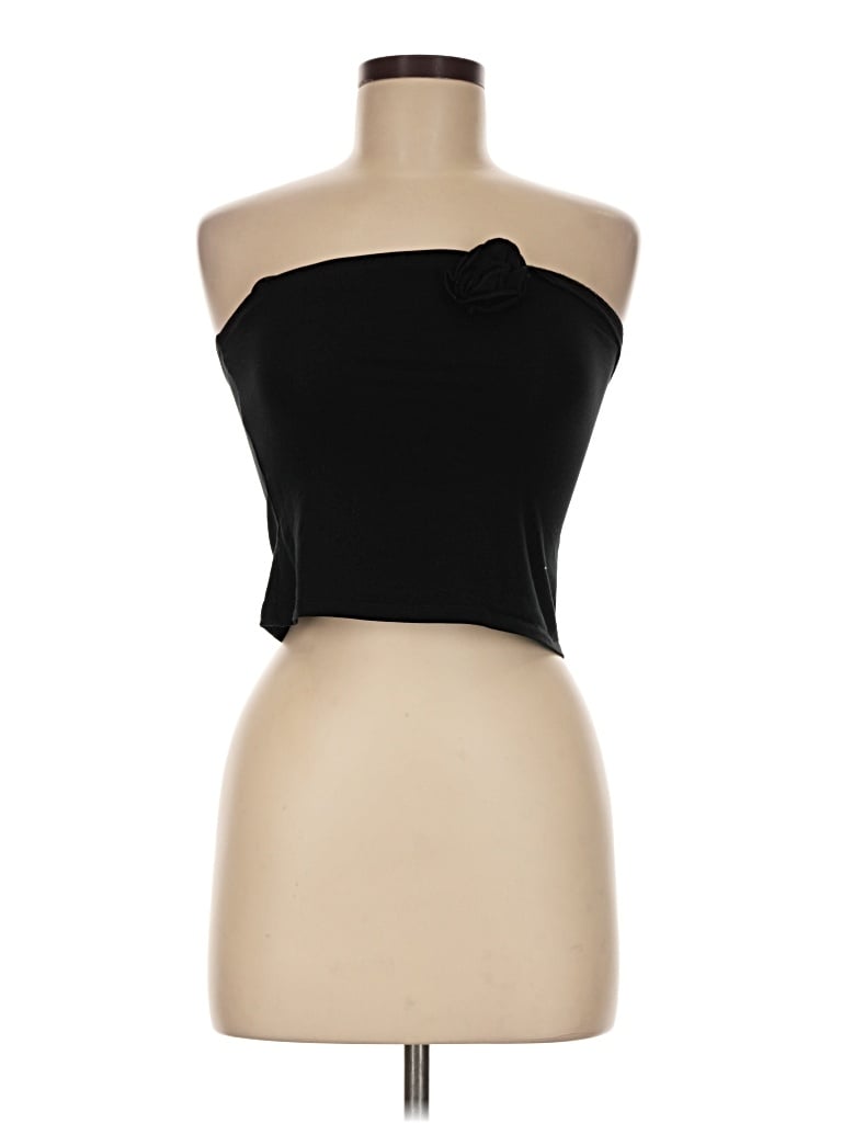 Pre-owned Kourt Sleeveless Top Black Strapless Neckline Tops